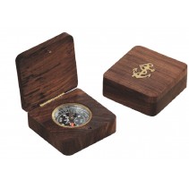 Bussola con custodia in legno